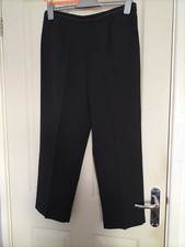 Ladies Trousers. Bonmarche. Black. size 12. Elasticated back waist.Inside leg25"