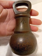 BRONZE /BRASS  BELL WEIGHT  Stamped  with military crowsfoot