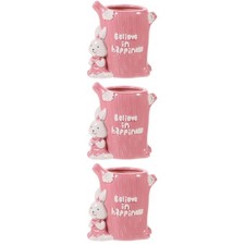 3 Pieces Ceramic Pots for Indoor Plants Rabbit Planter