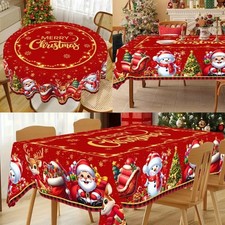 Christmas Tablecloth Santa