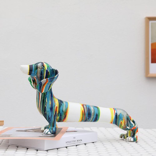 Resin dachshund figurines - dachshund,