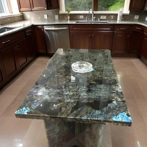 Labradorite slab dining table - dining,