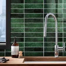 10PCS Self Adhesive Tile Stickers Backsplash Bathroom Kitchen Stick Wall Tiles