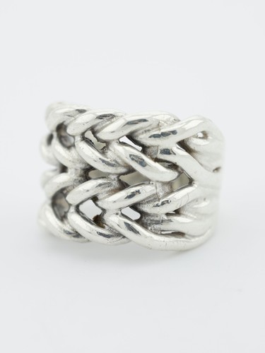 Silver knot keeper ring - silver,