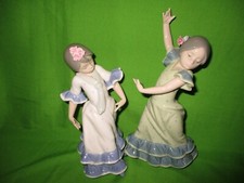 2 x Lladro Girls Flamenco