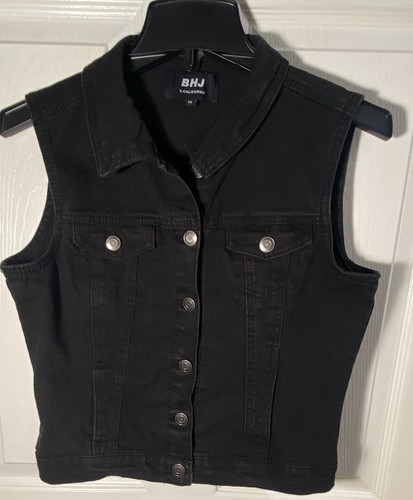 Bhj black button - front, vest