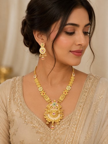 New indian gold jewellery set - new,