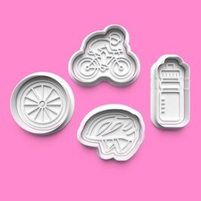 Cycling Cookie Cutter Set -