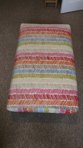 Dfs large striped footstool - dfs,