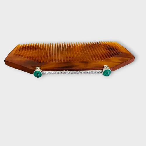 Art deco platinum emerald - art, platinum,