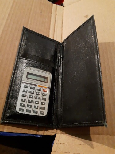 Wallet with calculator fortec - calculator,