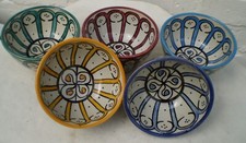 TRADITIONAL HAND PAINTED CERAMIC SMALL BOWL * FES POTTERY