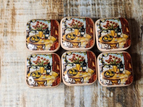 Vintage painted wood - painted,