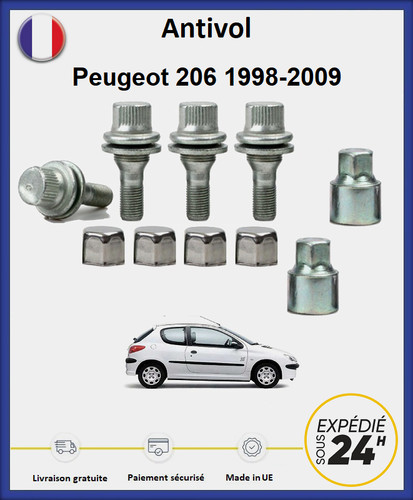 Peugeot 206 wheel - lock, nuts