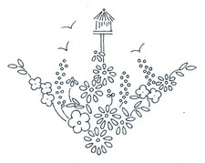 Vintage embroidery transfer - vintage,