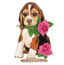 5D Beagle Puppy + Rose Diamond