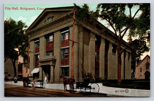 Postcard city hall - ct,