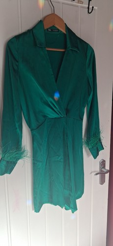 Zara women dress green eur - women's,