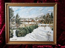 Winter landscape oil painting - winter,