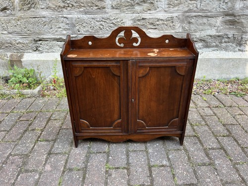 Edwardian carved cupboard - edwardian, /