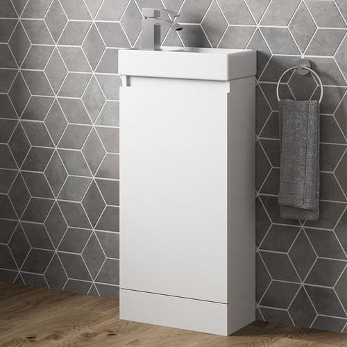 Gloss white floor - gloss, standing