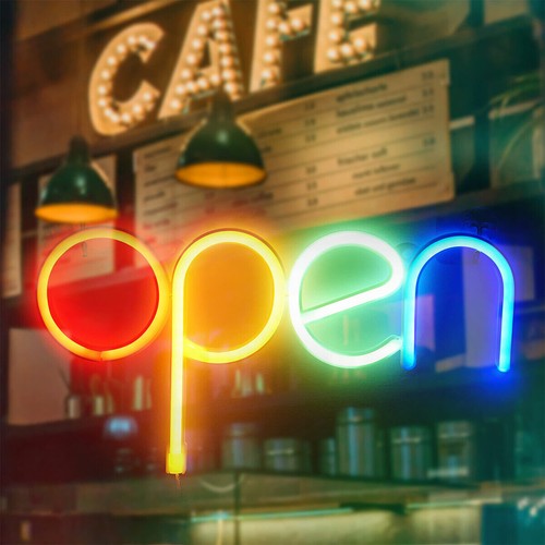 Led open sign - neon, light