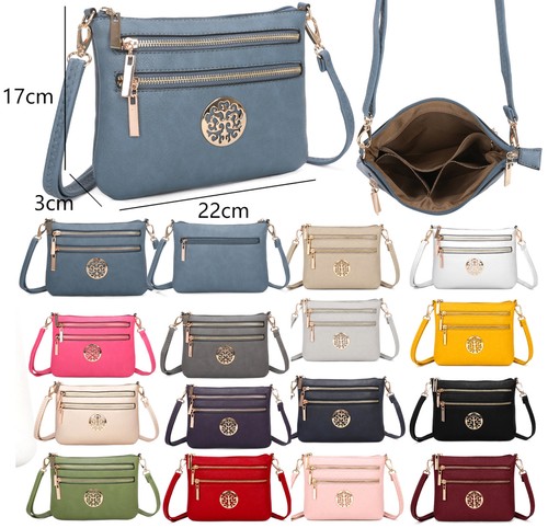 Ladies double zip crossbody - ladies,