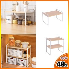 Shelves Desktop Bookshelf Organizer Rack Storage Shelf Metal Side Panel W/ Holes