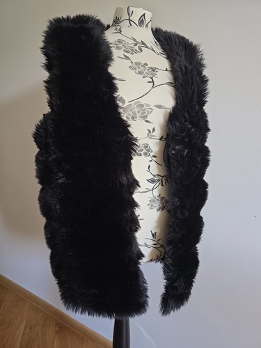 Black faux fur gilet one - gilet, size