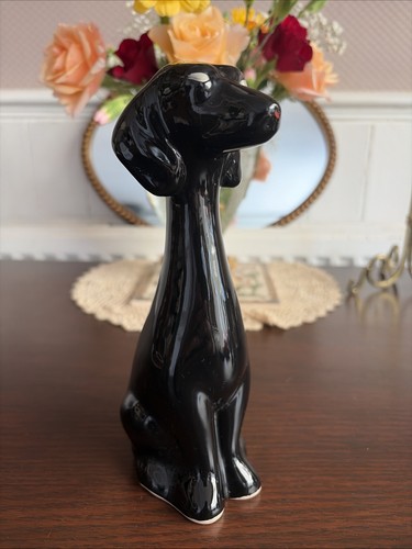 Vintage black dog greyhound - vintage,
