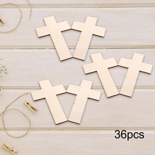 36Pcs Small Wooden Crosses