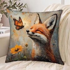 Rustic Fox Cushion Cover