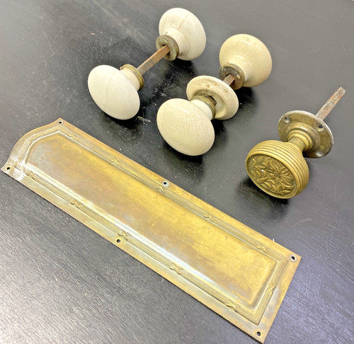 Vintage porcelain door knobs - vintage,