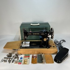 Vintage Singer Sewing Machine Y5823670 Electric Converted + Accessories Used