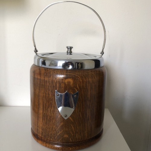 Vintage oak wooden ice - ice, bucket