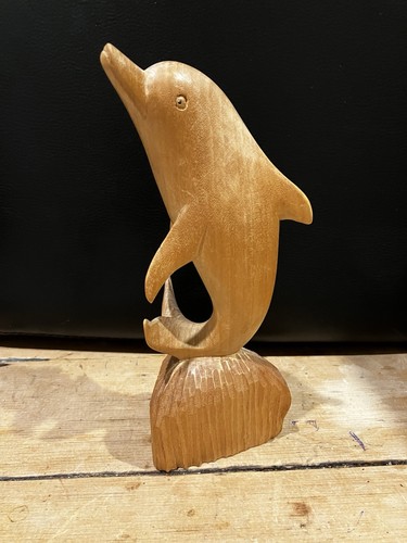 Wooden dolphin hand carved - wooden,