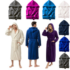 UNISEX HODDED TERRY BATHROBE