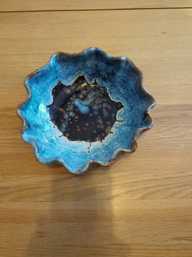 Decorative clay glazed bowl - decorative,