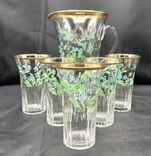 Vintage Hand Painted Clear