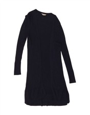 OASIS Womens Longline Open Cardigan Sweater UK 12 Medium Navy Blue Viscose CS49