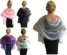 Exquisite Fine Organza Shawl Wrap Wedding Prom Evening Theatre Cocktail Party