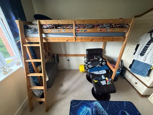 Wooden high sleeper loft bed - high, sleeper/loft
