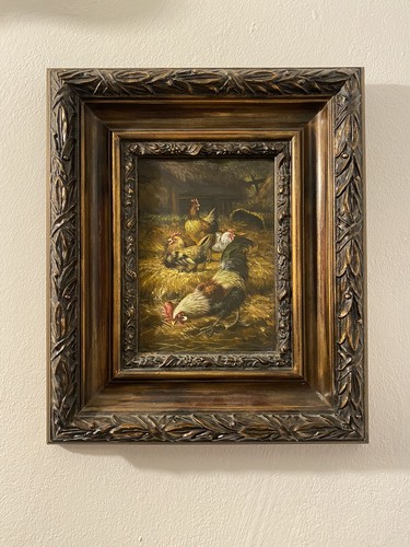 Antique oil copper painting - antique, on