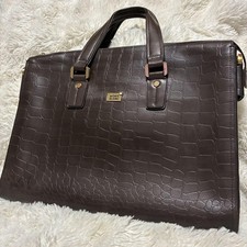 Montblanc Business Bag Briefcase Leather Dark Brown Authentic