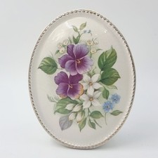 Szeiler Studio Small Posy Vase British Made Decorated with Flower 4" Tall VTG 