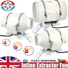 4/6/8" Kitchen Duct Exhaust Fan Ventilation Smoke Fume Extractor Fan Air Cooling