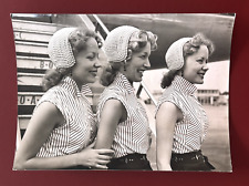 'THE BEVERLEY SISTERS' VINTAGE 6 X 8 ORIGINAL 1952 PRESS PHOTO
