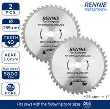 2 X TCT Circular Wood Blade