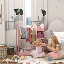Kids Girls Pink Open Wardrobe
