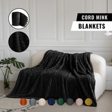 Chunky Cord Blanket Faux Fur